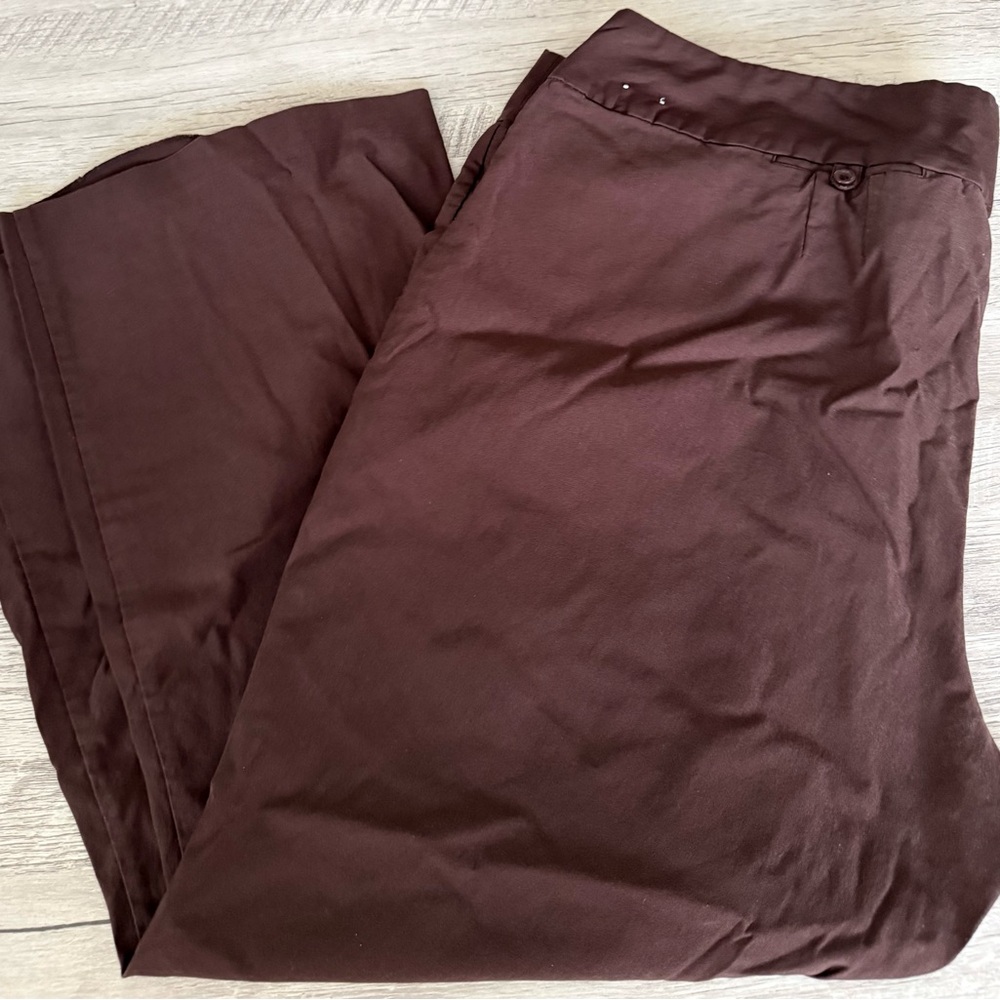 Studio 1940 Woman’s Plus Size Brown Bootcut Dress Slacks Trousers  28W